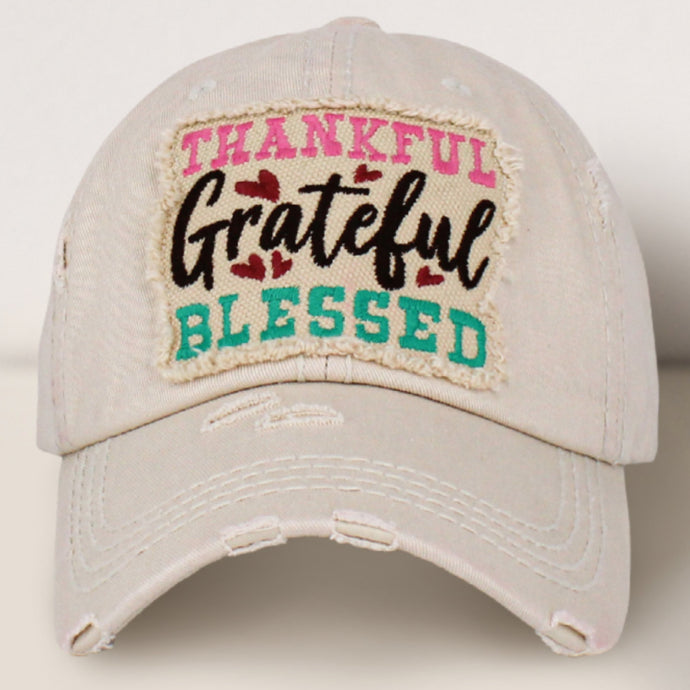 Thankful Grateful Blessed Baseball Cap