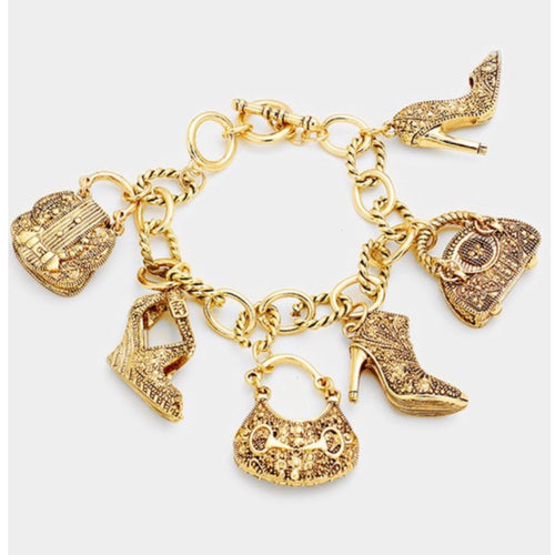 Handbags & Heels Charm Bracelet