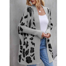 Load image into Gallery viewer, Grey Leopard Cardigan