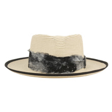 Load image into Gallery viewer, Tie Dye Band Straw Fedora (Black)