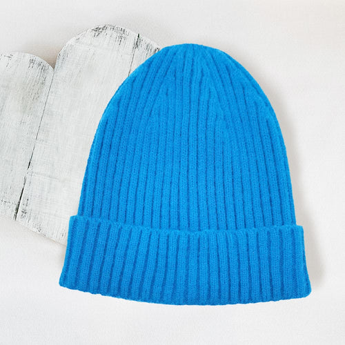 Knit Beanie (Blue)