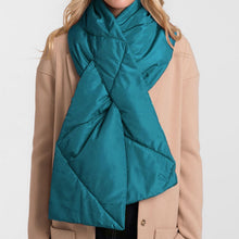 Load image into Gallery viewer, Quilted Pull Through Scarf (Turquoise)