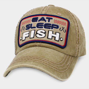 Eat Sleep Fish Baseball Cap