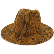 Load image into Gallery viewer, Unisex Snakeskin Fedora