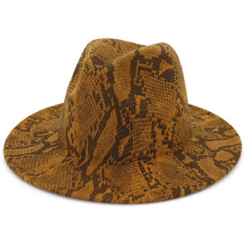 Unisex Snakeskin Fedora