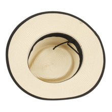 Load image into Gallery viewer, Tie Dye Band Straw Fedora (Black)
