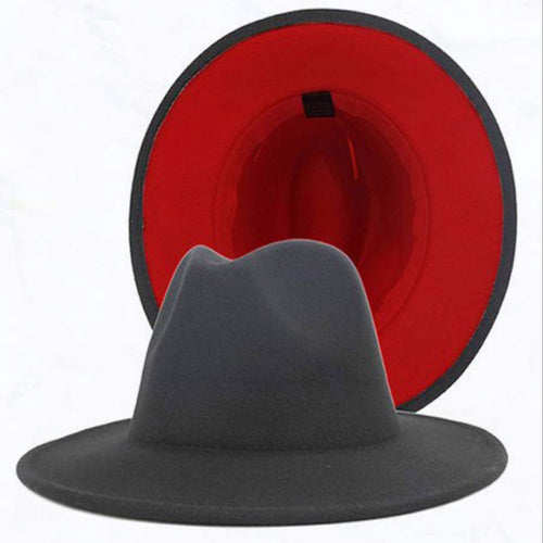 Red Bottom Dk Grey Fedora